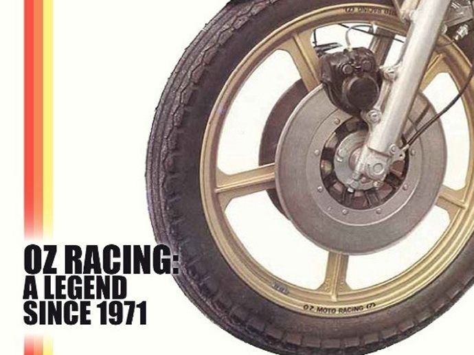 1972. OZ debuta en el mundo de la moto con las primeras llantas de moto OZ.